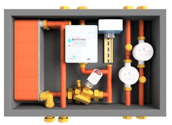 The UTILITY MASTER Single Plate HIU for heating, with twin metered direct supplies. More...